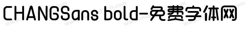 CHANGSans bold字体转换